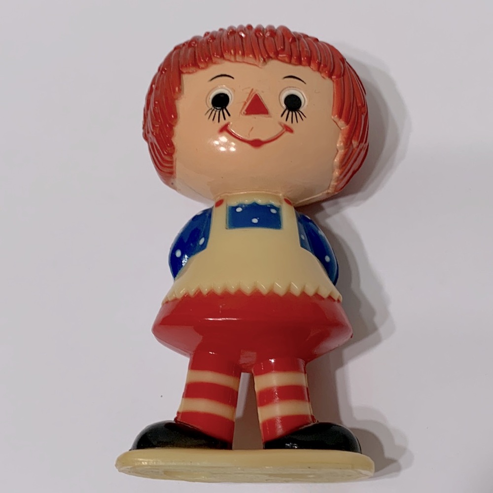 Raggedy Ann vintage figurine hard plastic Hong Kong